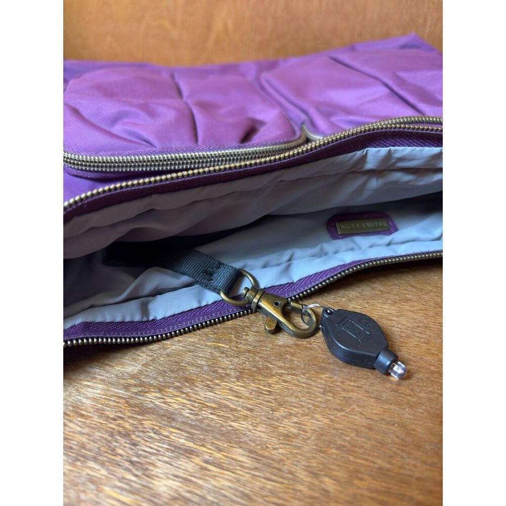 Travelon Purple Anti-Theft Double Zip Crossbody Bag RFID Bocking, sz 14 x10 x 3 - Picture 10 of 16